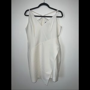 BCBG Maxazria White strap mid thigh dress size 12 NWT